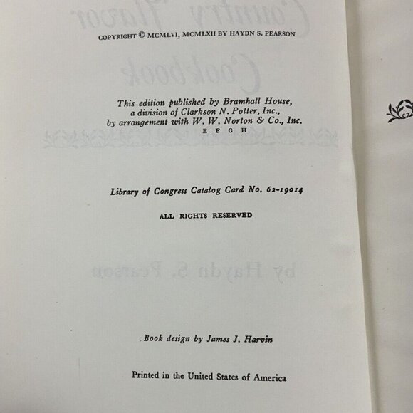 Country Flavor Cook Book by Haydn S Pearson Hardcover Dust Jacket 1962 Recipes - Picture 4 of 9
